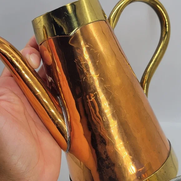 VABELUX Copper Tea or Coffee Pot Maker 3 Piece Kettle Removable Filter #1330 - Picture 10 of 11